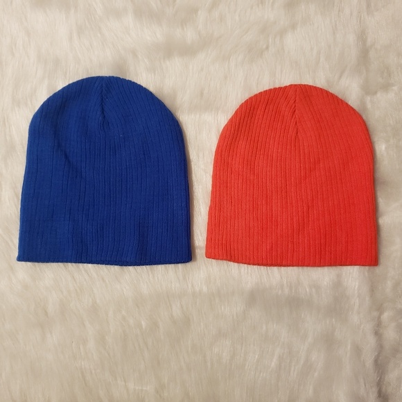 Forever 21 Orange and Blue Beanies - Picture 2 of 8